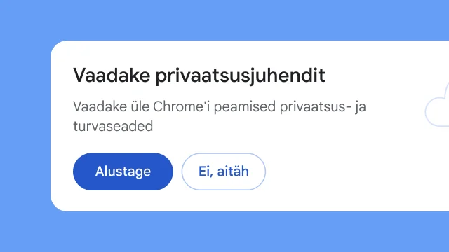Eraldiseisev moodul küsib kasutajalt, kas ta soovib tutvuda privaatsusjuhendiga.
