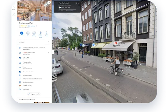 Google Street View 360 view of a storefront